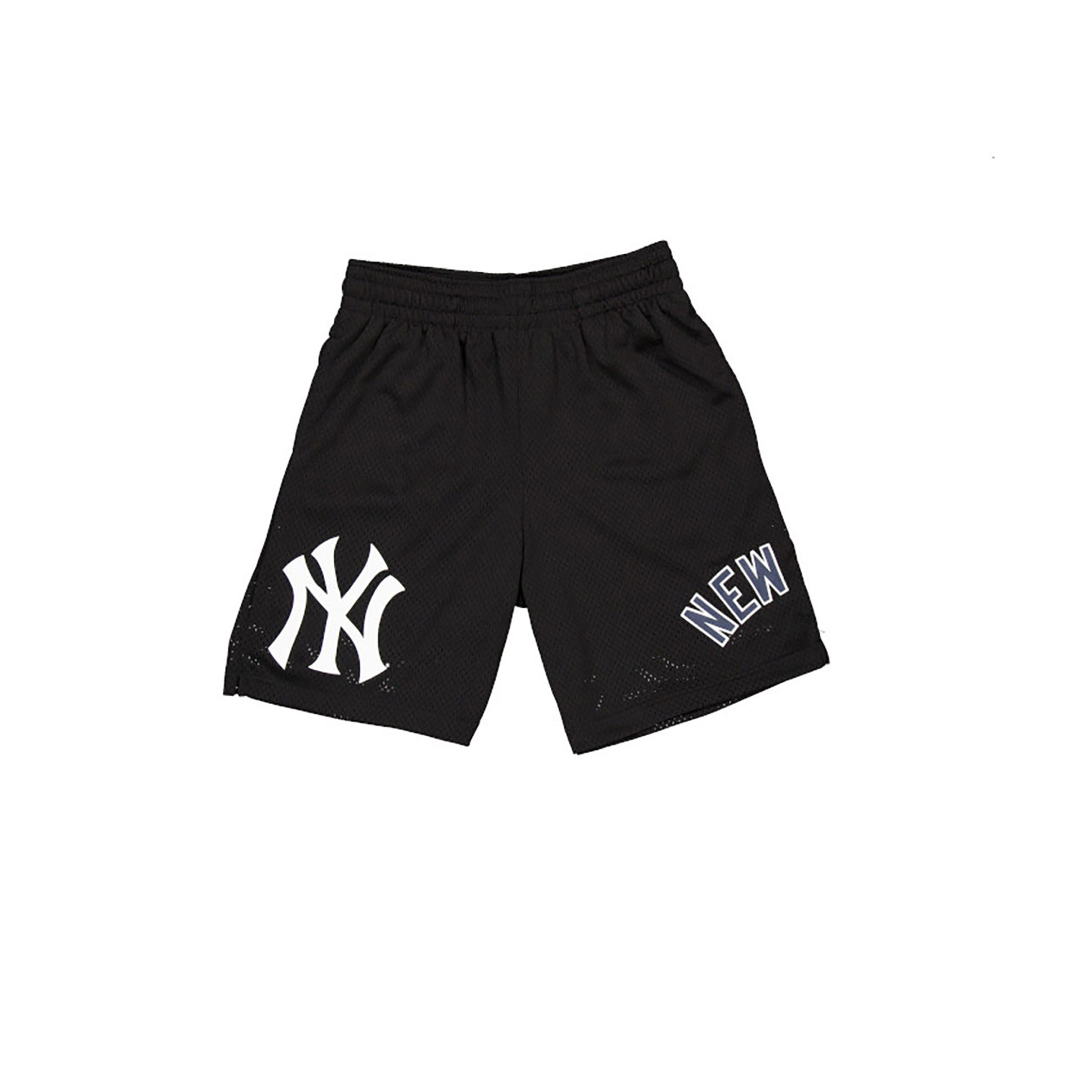 New York Yankees MLB Custom Black Mesh Shorts