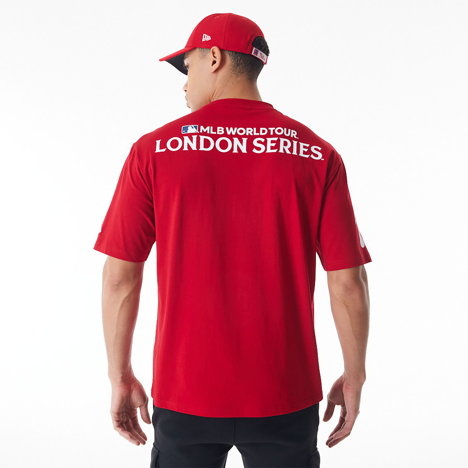 Philadelphia Phillies MLB London Series 2024 Flag Red Oversized T-Shirt